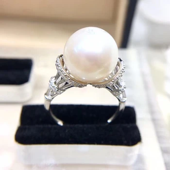 925 Sterling Silver Adjustable Ring Settings Base Findings Mountings Parts for Oyster Pearl Corals Jade Beads Stones