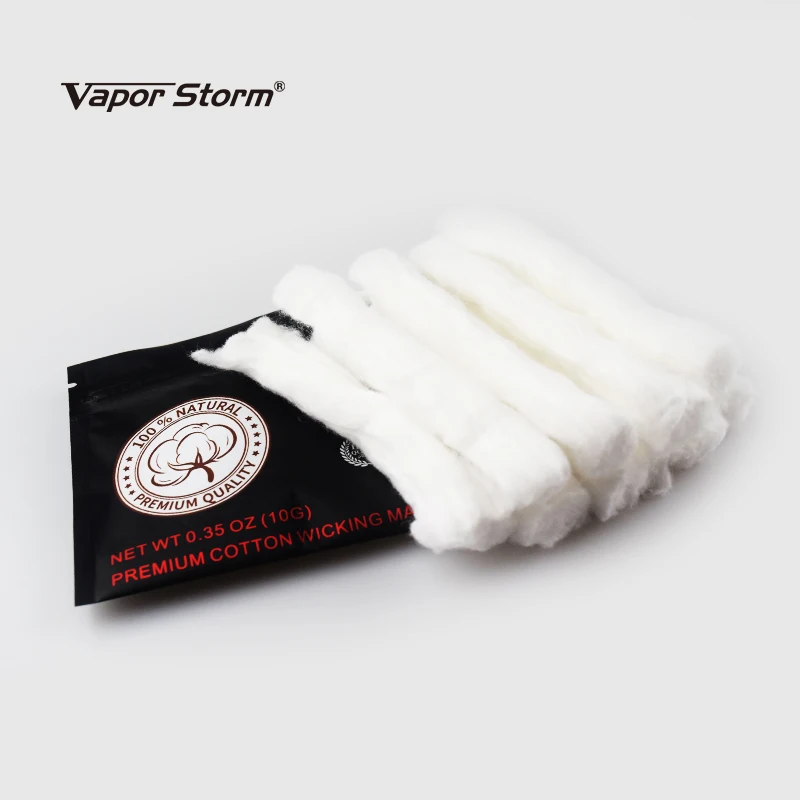 

Original Vapor Storm Cotton King Healthy Organic Bacon Cotton fit Heating Wire Prebuilt Coil for E Cigarette Vape RDA RTA DIY