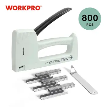WORKPRO Light Duty Nail Gun Manual Staple Gun Furniture Nailer Plastic Stapler with 800 Staples 6mm/8mm/10mm and Staple Remover
WORKPRO Light Duty Nail Gun Manual Staple Gun Furniture Nailer Plastic Stapler with 800 Staples 6mm/8mm/10mm and Staple Remover