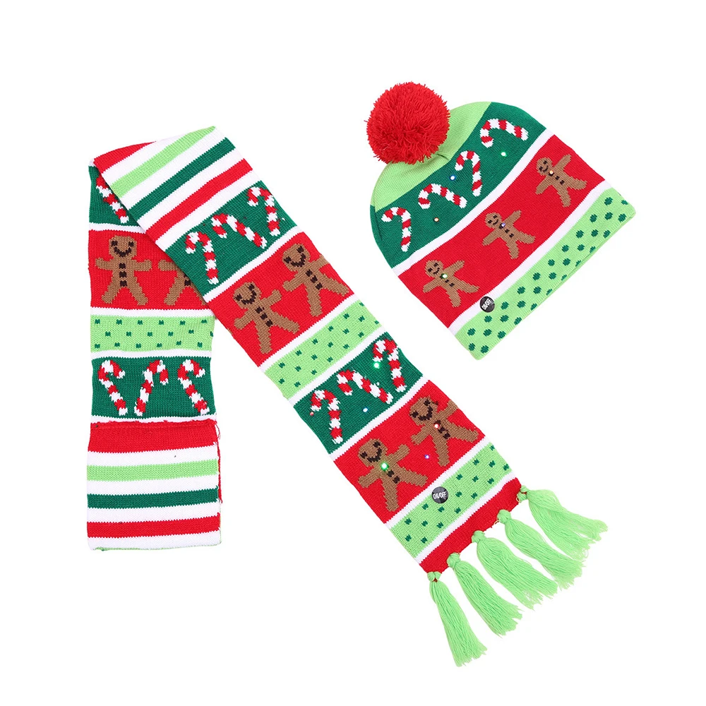 LED Knitted Christmas Beanie Hat with Scarf Christmas Tree Snowflake Beanie Light Up Warm Hat for Children Adult Christmas Party
LED Knitted Christmas Beanie Hat with Scarf Christmas Tree Snowflake Beanie Light Up Warm Hat for Children Adult Christmas Party