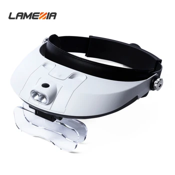 LAMEZIA 5pcs Replaceable Lens Headband Illuminated Magnifier Head-mounted Eye Glass Magnifying Loupe with Detachable LED 
LAMEZIA 5pcs Replaceable Lens Headband Illuminated Magnifier Head-mounted Eye Glass Magnifying Loupe with Detachable LED