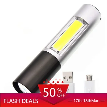 ZOOM Torch Mini Portable Working lamp XPE +COB LED Flashlight USB Charge +1* Built in 14500 Battery
ZOOM Torch Mini Portable Working lamp XPE +COB LED Flashlight USB Charge +1* Built in 14500 Battery