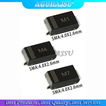 100PCS 1N4001 M1 1N4004 M4 1N4007 M7 FR107 RS1M SMA Rectifier diode FR207 RS2M HER108 US1M SF18 ES1J SF14 ES1D DO-214AC
100PCS 1N4001 M1 1N4004 M4 1N4007 M7 FR107 RS1M SMA Rectifier diode FR207 RS2M HER108 US1M SF18 ES1J SF14 ES1D DO-214AC