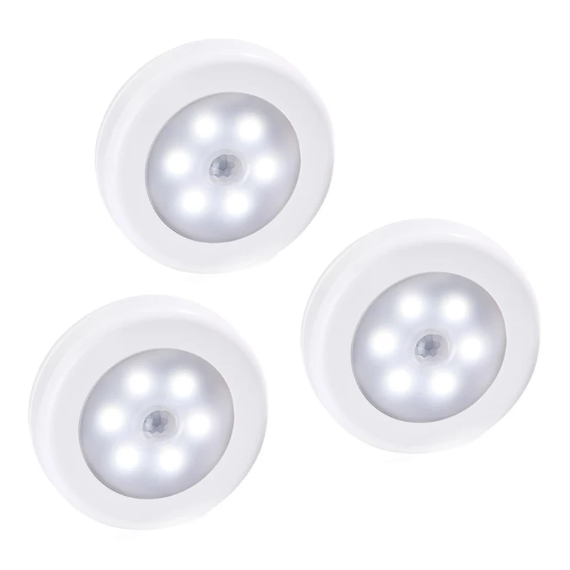3pcs 6LEDs Night Light Infrared PIR Motion Sensor Wireless Light for bedroom Wall Lamp Auto On/Off LED night light
3pcs 6LEDs Night Light Infrared PIR Motion Sensor Wireless Light for bedroom Wall Lamp Auto On/Off LED night light