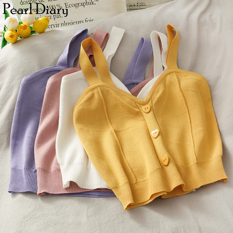 Pearl Diary Women Crop Top Sweater Tank Top Button Up V Neck Sleeveless Knit Top Casual Beach Vest Female Camisole Cotton Tank
Pearl Diary Women Crop Top Sweater Tank Top Button Up V Neck Sleeveless Knit Top Casual Beach Vest Female Camisole Cotton Tank