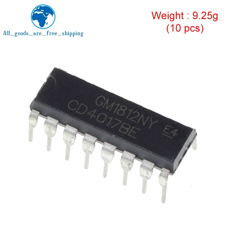 1PCCD4017 CD4017B CD4017BE 4017 DECADE COUNTER DIVIDER IC