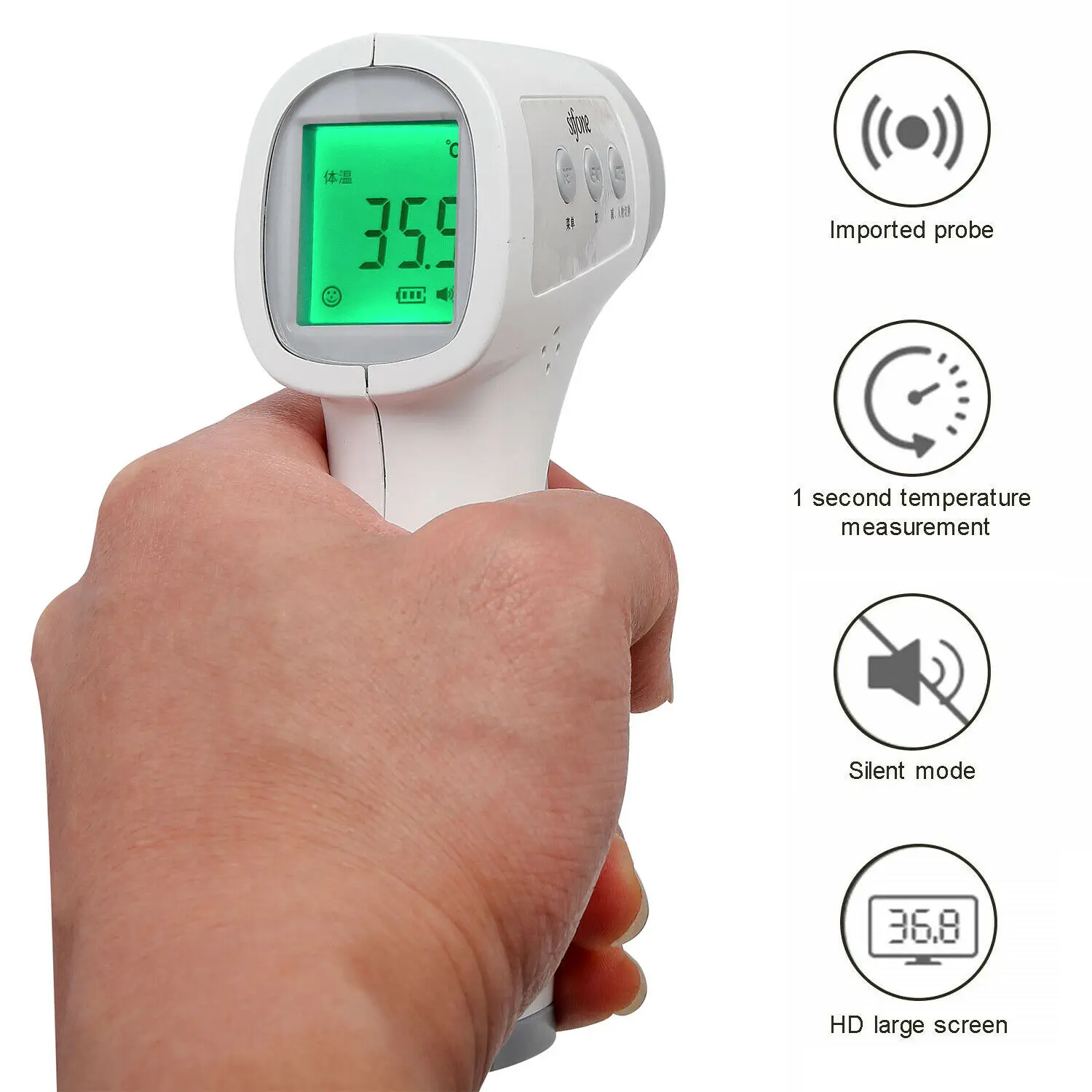 Hot Sale Digital Infrared Forehead Body Thermometer Gun Non-contact Temperature Measuring Forehead Thermometers
Hot Sale Digital Infrared Forehead Body Thermometer Gun Non-contact Temperature Measuring Forehead Thermometers