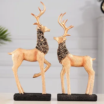 Lucky Deer Creative European Vibrating Home TV Cabinet Living Room Decoration Ornaments Porch Moved To New Home Gifts 
Lucky Deer Creative European Vibrating Home TV Cabinet Living Room Decoration Ornaments Porch Moved To New Home Gifts