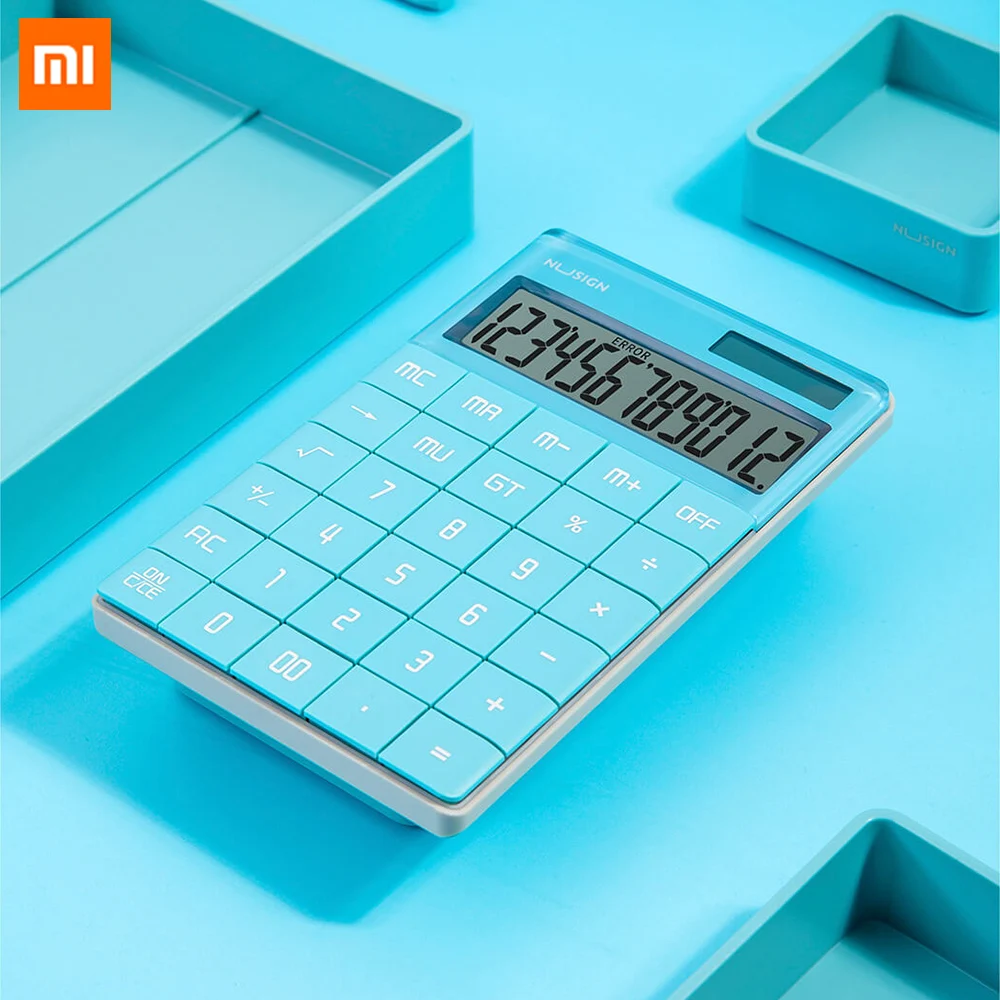 4 Color New Xiaomi Mijia Portable Calculator 12-Bit Dual Power Supply Flat Panel Button For Arithmetic Computer For Smart Homes
4 Color New Xiaomi Mijia Portable Calculator 12-Bit Dual Power Supply Flat Panel Button For Arithmetic Computer For Smart Homes