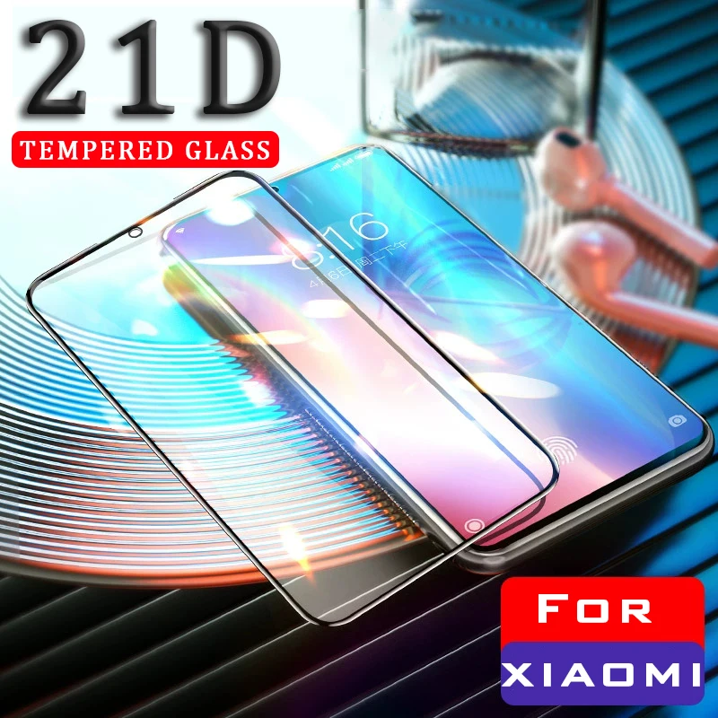 21D полное покрытие из закаленного стекла для Xiaomi Mi 9X 9SE 9 Lite Защита экрана A2 A3 9T Pro cc9
