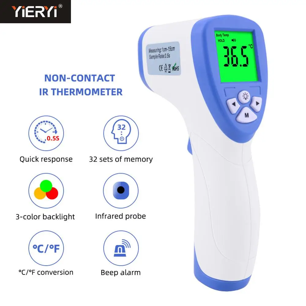 DT-8809C Non-contact Infrared Laser Digital Thermometer Handheld Temperature Measuring Gun Baby Thermometer