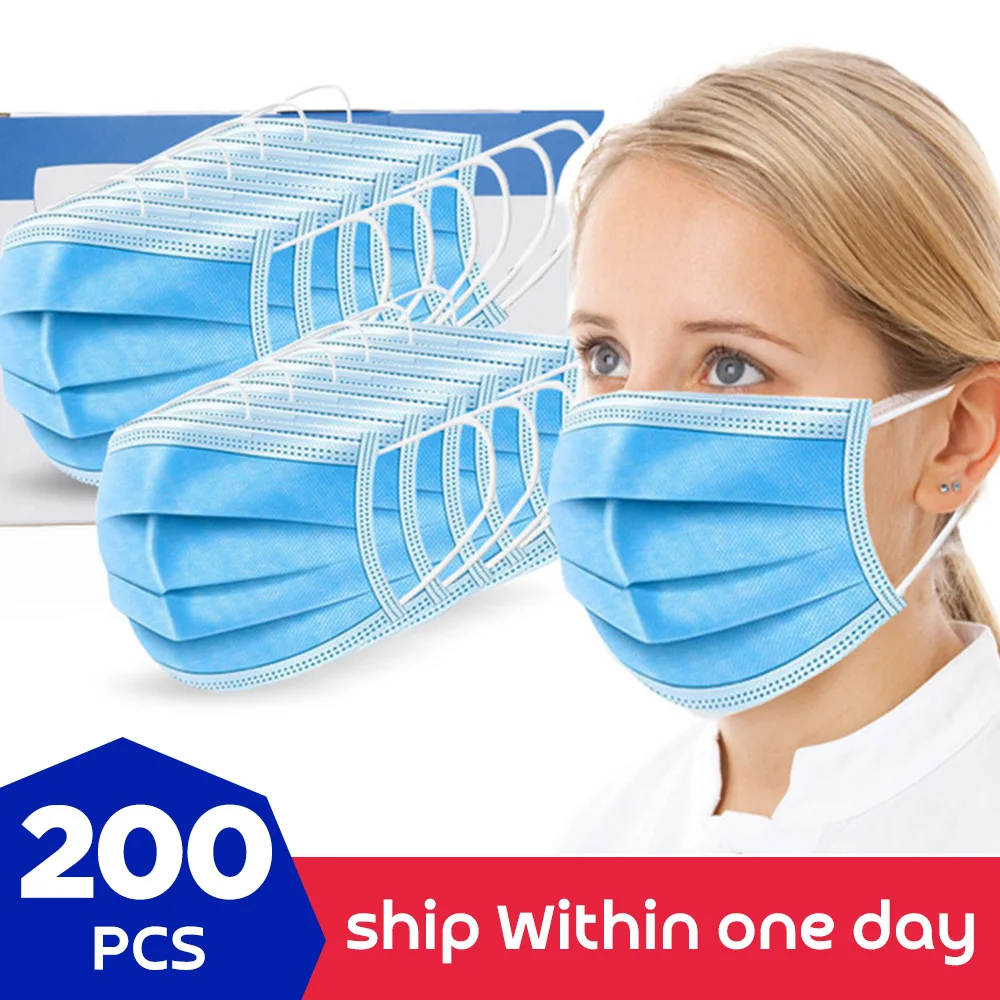 200Pcs/lot Disposable Protective Mask 3 Layer Nonwove Ply Filter Mouth Face Mask Anti-Dust Anti-Fog Meltblown Earloop Mouth Mask
200Pcs/lot Disposable Protective Mask 3 Layer Nonwove Ply Filter Mouth Face Mask Anti-Dust Anti-Fog Meltblown Earloop Mouth Mask