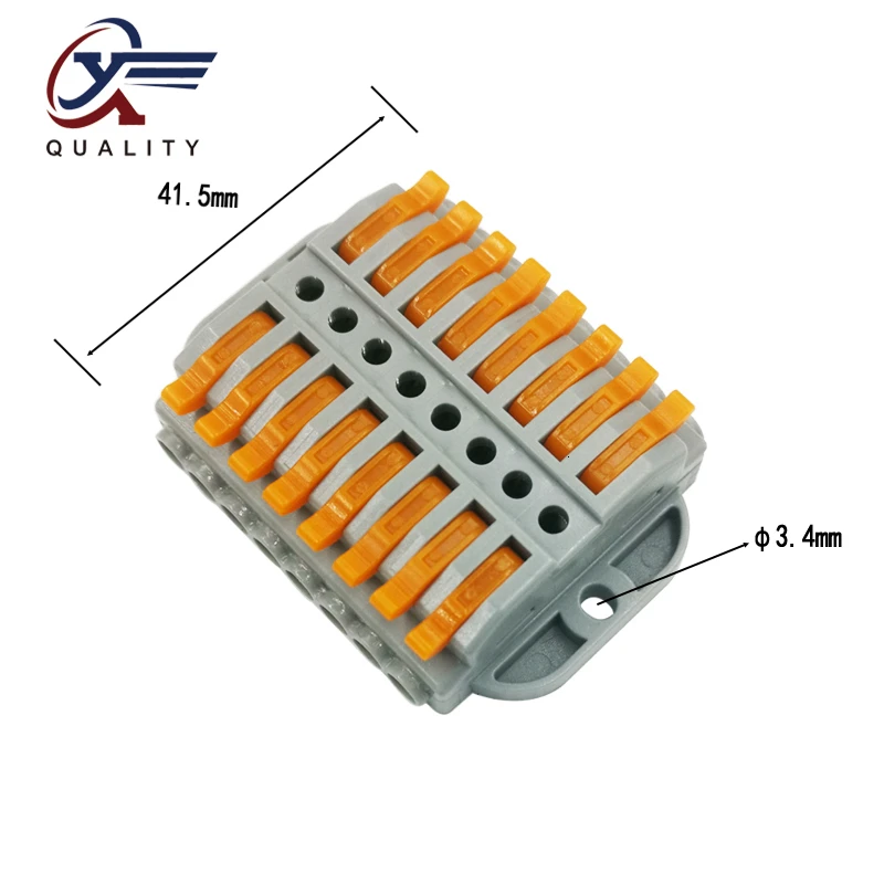 30/50/100PCS Wire Connector 8 pin New Universal Docking Fast Wiring Conductors push-in Terminal Block Electrical Equipment
30/50/100PCS Wire Connector 8 pin New Universal Docking Fast Wiring Conductors push-in Terminal Block Electrical Equipment
