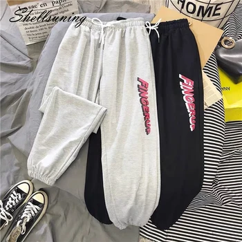 Shellsuning Letter Print Ankle Length Harem Pants Women Korean Drawstring Loose Student Pants Cotton Female Sport Trousers
Shellsuning Letter Print Ankle Length Harem Pants Women Korean Drawstring Loose Student Pants Cotton Female Sport Trousers