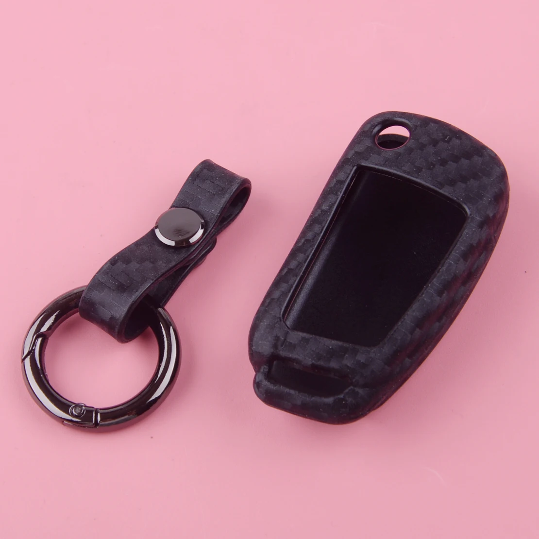 DWCX Car Key Remote Smart Fob Cover Case Holder Shell with Chain Rubber Carbon Fiber Texture Fit for Audi A1 A3 S3 Q3 Q7 TT
DWCX Car Key Remote Smart Fob Cover Case Holder Shell with Chain Rubber Carbon Fiber Texture Fit for Audi A1 A3 S3 Q3 Q7 TT