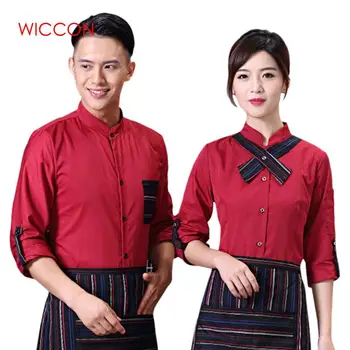 WICCON Shirt And Apron Hotel Restaurant Waiter Uniform Coffee Shop Waiter Shirt Sets Waitress Uniforms Long Sleeve Work Clothes 
WICCON Shirt And Apron Hotel Restaurant Waiter Uniform Coffee Shop Waiter Shirt Sets Waitress Uniforms Long Sleeve Work Clothes