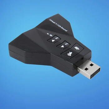 USB 2.0 Sound Card 7.1 Channel External Virtual Double Adapter Microphone Speaker Sound Card
USB 2.0 Sound Card 7.1 Channel External Virtual Double Adapter Microphone Speaker Sound Card