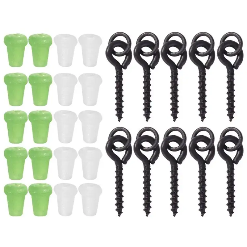 10pcs Fishing Boilie Bait Screws with Round Rings+20 Stops Fishing Tackle
10pcs Fishing Boilie Bait Screws with Round Rings+20 Stops Fishing Tackle