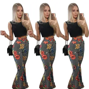 Women Striped Print Loose Full Pants Crop Top Summer 2 Piece Set for Female Women Two Pieces Sets Women's Suits S M L XL XXL
Women Striped Print Loose Full Pants Crop Top Summer 2 Piece Set for Female Women Two Pieces Sets Women's Suits S M L XL XXL