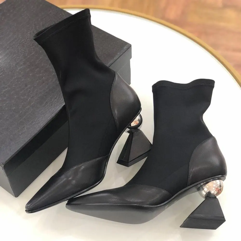 2019 Hot Pointed Toe Boots Women Genuine Leather Stretch Fabric Shoes Woman Autumn Women Shoes Chic Designer Zapatos De Mujer
2019 Hot Pointed Toe Boots Women Genuine Leather Stretch Fabric Shoes Woman Autumn Women Shoes Chic Designer Zapatos De Mujer