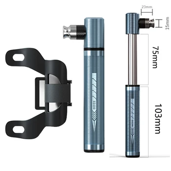 1Set Mini Bike Pump Aluminum Alloy Bicycle Hand Air Pump Tire Inflator Schrader Presta Valve MTB