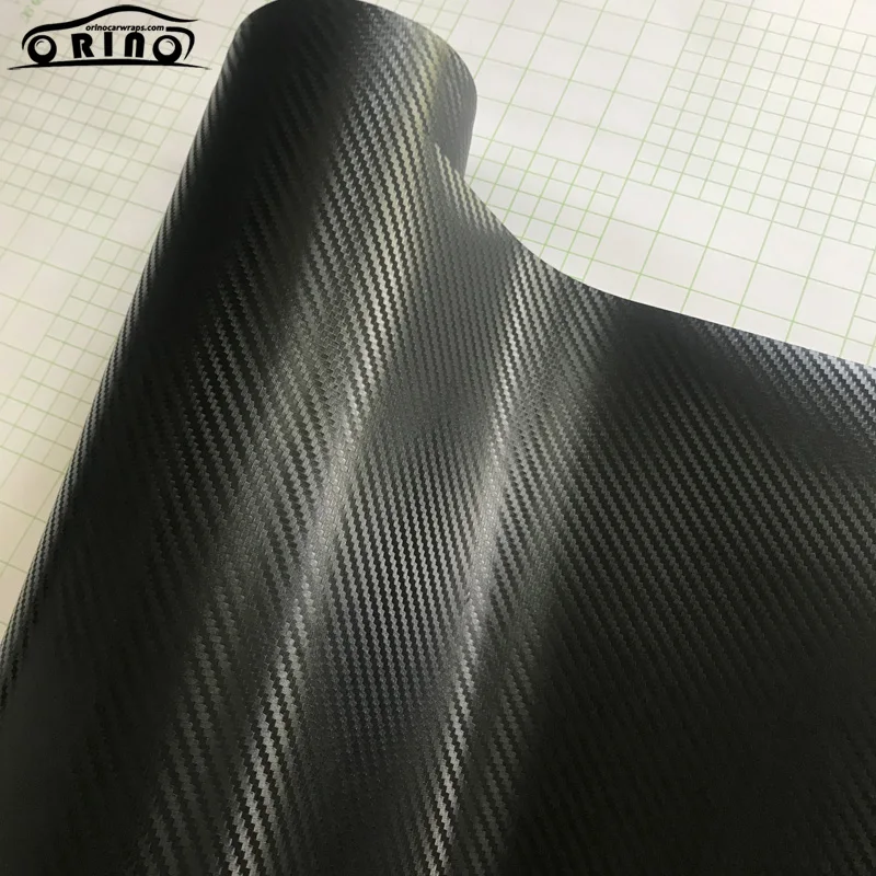 Black 3D Carbon Fiber Vinyl Film Wrap-3
