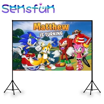 Sxy1950 Cartoon Sonic the Hedgehog Backdrops for Kids BIrthday Party Photo Studio Table Banner Photocall Customize Background
Sxy1950 Cartoon Sonic the Hedgehog Backdrops for Kids BIrthday Party Photo Studio Table Banner Photocall Customize Background