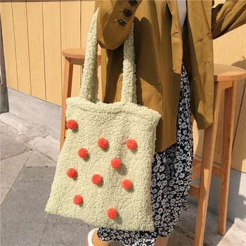 LambswoolChic Pompom Sweet Shoulder Bag for Women New Faux Fur Large Capacity Tote Luxury Designer Brand Student Female Handbag
LambswoolChic Pompom Sweet Shoulder Bag for Women New Faux Fur Large Capacity Tote Luxury Designer Brand Student Female Handbag