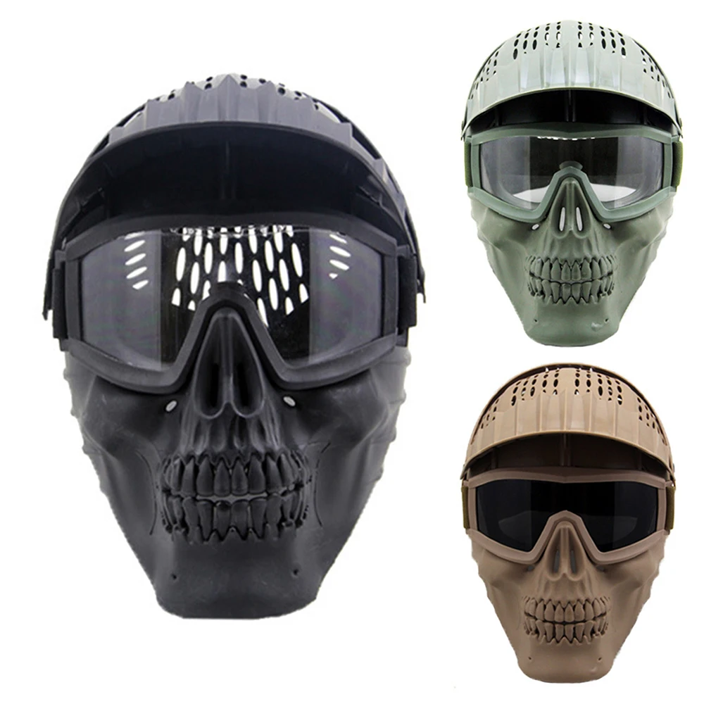 Tactical Paintball Full Face Mask Detachable Goggles Combat Helmet Mask Military Hunting Airsoft Shooting Protective Equipment
Tactical Paintball Full Face Mask Detachable Goggles Combat Helmet Mask Military Hunting Airsoft Shooting Protective Equipment