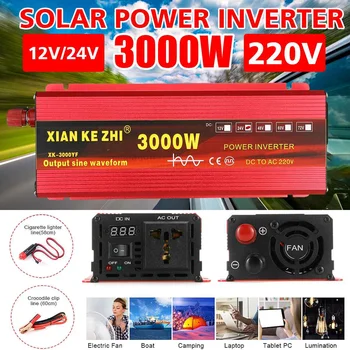 Pure Sine Wave Inverter 2000W 3000W DC12 / 24 to AC 220V Portable Car Power Inverter Charger Converter Adapter +LED Display
Pure Sine Wave Inverter 2000W 3000W DC12 / 24 to AC 220V Portable Car Power Inverter Charger Converter Adapter +LED Display