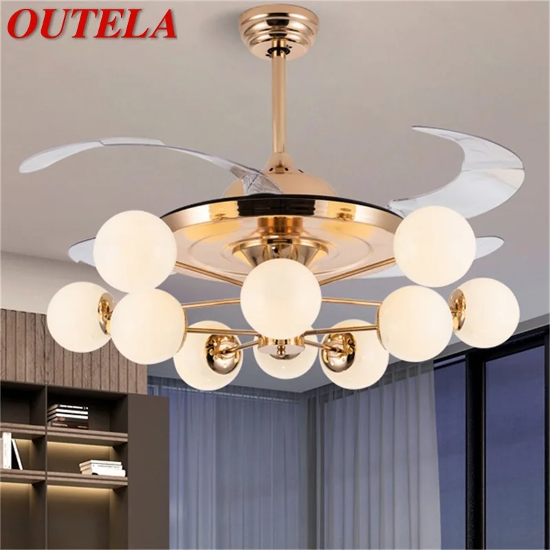 OUTELA Ceiling Fan Light Invisible Luxury Branch Lamp With Remote Control Modern LED Gold For Home Living Room
OUTELA Ceiling Fan Light Invisible Luxury Branch Lamp With Remote Control Modern LED Gold For Home Living Room