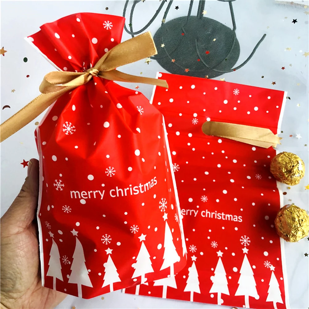 50pcs candy cookies gift bags snow dot printed biscuit baking