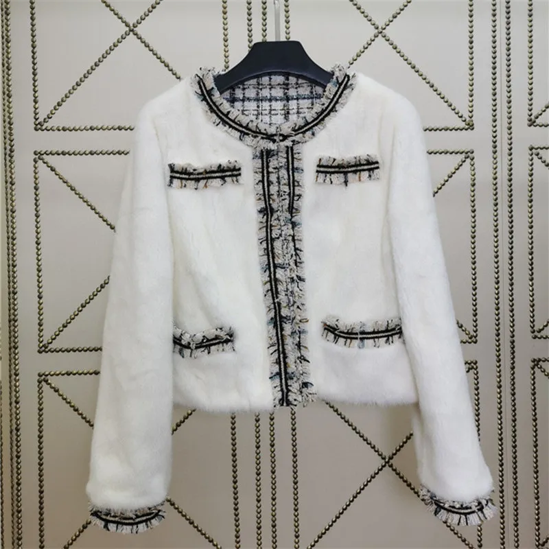 2020 New Brand Design Women Real Mink Fur Coats Patchwork Tweed Whole Skin Fur Jackets
2020 New Brand Design Women Real Mink Fur Coats Patchwork Tweed Whole Skin Fur Jackets