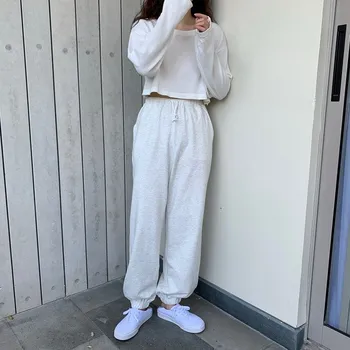 2019 Women Autumn High Waist Harem Pants Streetwear Drawstring Elastic Trousers Casual Loose Solid Sweatpants
2019 Women Autumn High Waist Harem Pants Streetwear Drawstring Elastic Trousers Casual Loose Solid Sweatpants