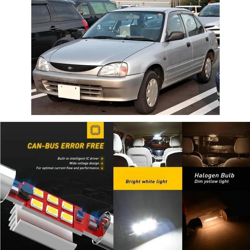 LED Interior Car Lights For DAIHATSU charade mk iv g200 g202 hatchback mk4 g203 sedan Dome map lamp bulb error free
LED Interior Car Lights For DAIHATSU charade mk iv g200 g202 hatchback mk4 g203 sedan Dome map lamp bulb error free