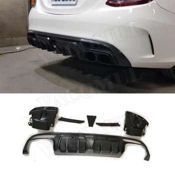 C Class Carbon Fiber Rear Bumper Lip Diffuser Spoiler with Exhaust Muffer Tips for Mercedes Benz W205 C200 C300 C63 AMG 15-19
C Class Carbon Fiber Rear Bumper Lip Diffuser Spoiler with Exhaust Muffer Tips for Mercedes Benz W205 C200 C300 C63 AMG 15-19