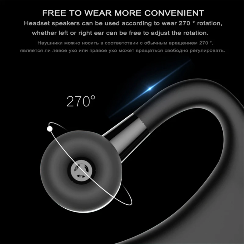 V9 громкой связи Bluetooth гарнитура для Бизнес Беспроводной с микрофоном голосовое
