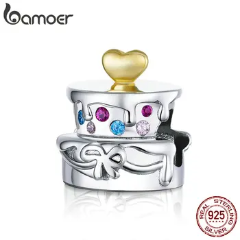 bamoer Genuine 925 Sterling Silver Wedding Party Cake Metal Charm for Original Women Silver Bracelet DIY Jewelry Making BSC267 
bamoer Genuine 925 Sterling Silver Wedding Party Cake Metal Charm for Original Women Silver Bracelet DIY Jewelry Making BSC267