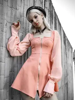 Punk Rave Women's Square Collar Sheer Puff Sleeved Backless Zipper Cross Dresses PQ-727LQ
Punk Rave Women's Square Collar Sheer Puff Sleeved Backless Zipper Cross Dresses PQ-727LQ