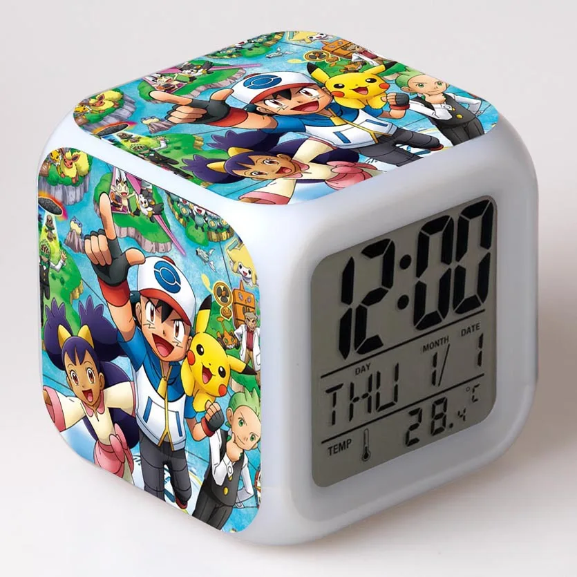 Colorful Alarm Clock Pokemon Luminous Electronic Clock LED Night Light Color Changing Square for Children's New Year Gift
Colorful Alarm Clock Pokemon Luminous Electronic Clock LED Night Light Color Changing Square for Children's New Year Gift