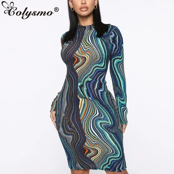 Olysmo Print Bodycon Dress 2020 Stand Nack Long Sleeve Elegant Women Dress Abstract Multi Striped Slim Fit Casual Party Dress
Olysmo Print Bodycon Dress 2020 Stand Nack Long Sleeve Elegant Women Dress Abstract Multi Striped Slim Fit Casual Party Dress