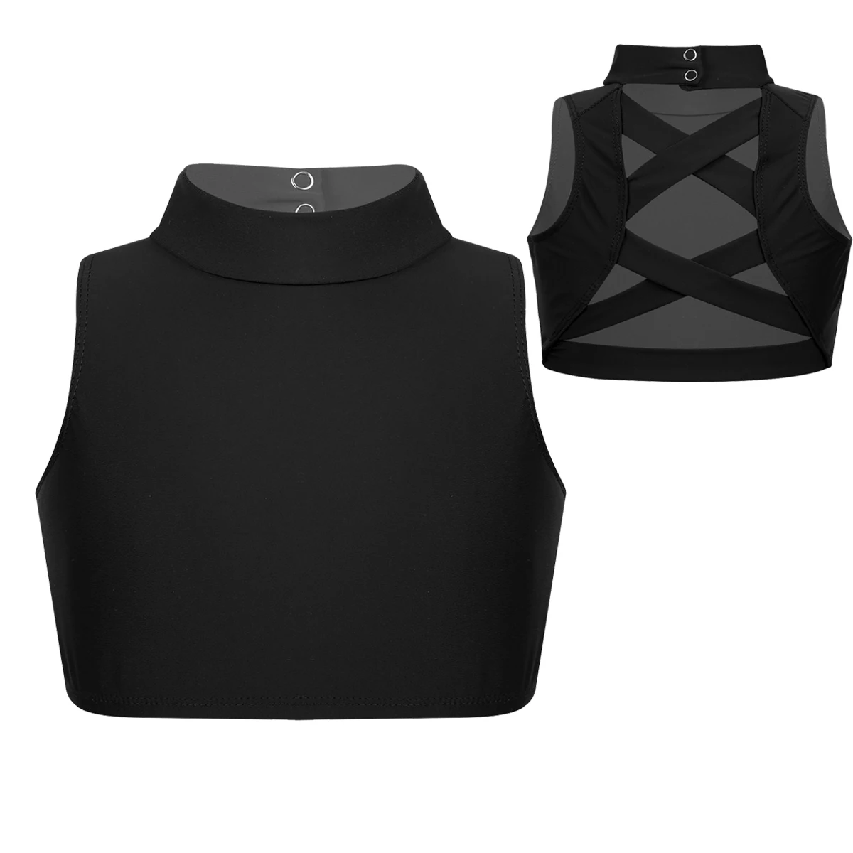 Kids Girls Sports Bra Tops Sleeveless Mock Neck Criss Cross Back Dance Tanks Crop Top Ballet Dancewear Workout Gymnastics Outfit
Kids Girls Sports Bra Tops Sleeveless Mock Neck Criss Cross Back Dance Tanks Crop Top Ballet Dancewear Workout Gymnastics Outfit