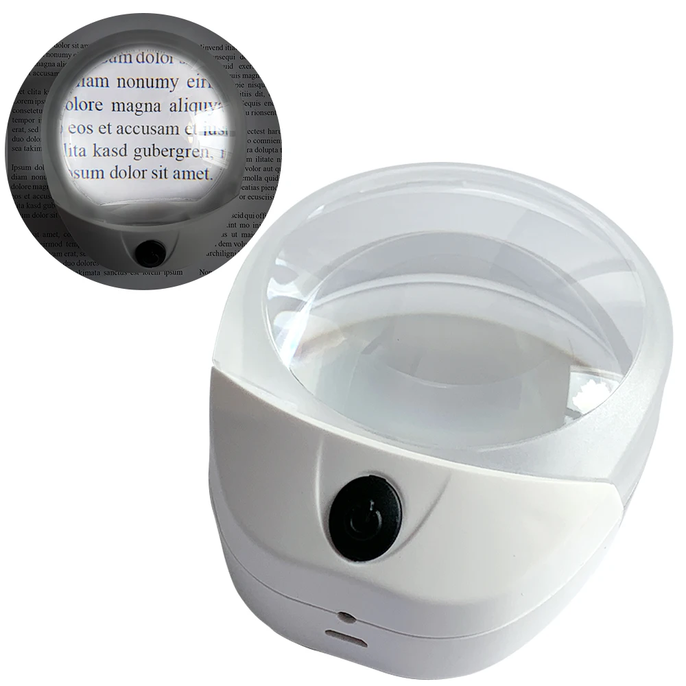 Magnifier, Rechargeable 10X Desktop Magnifying Glass with Bright LED Lights, Large Viewing Area, Ideal for Reading ,Crafts
Magnifier, Rechargeable 10X Desktop Magnifying Glass with Bright LED Lights, Large Viewing Area, Ideal for Reading ,Crafts