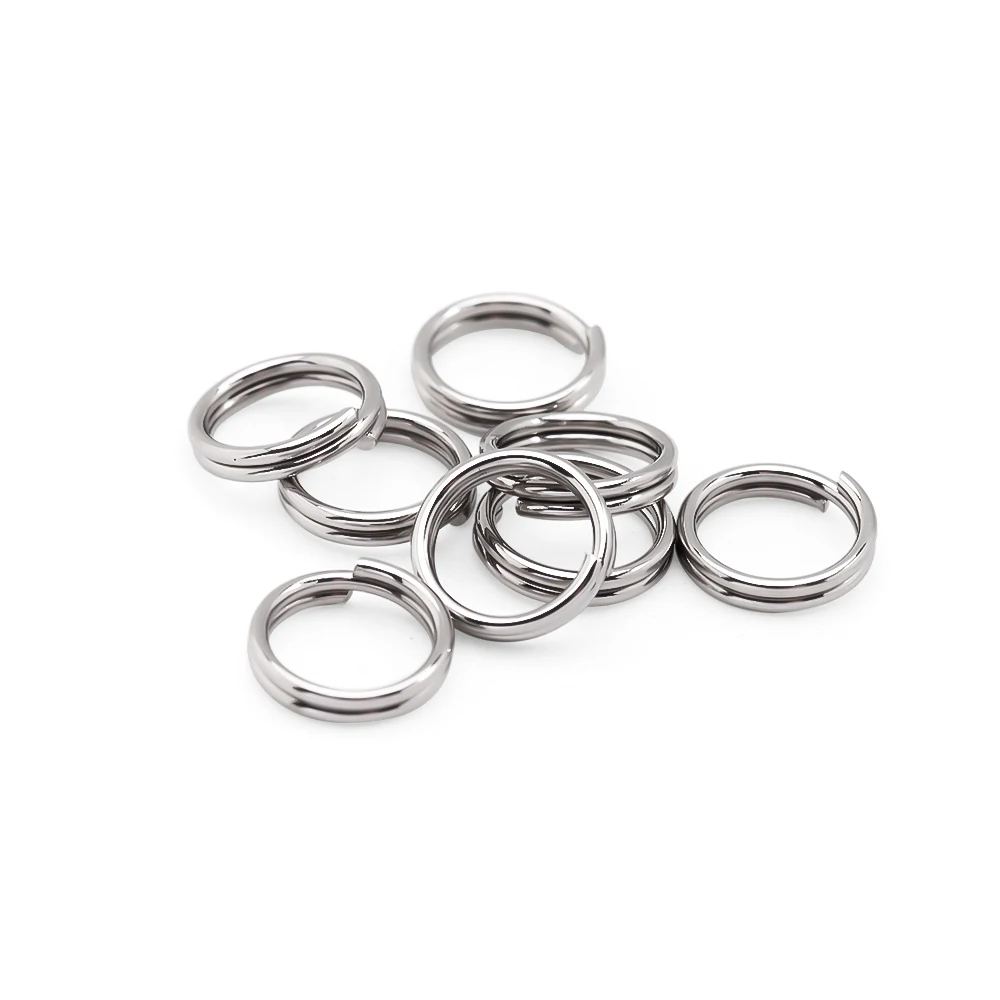 100 шт./лот 5 6 7 8 10 12 мм двойные соединительные кольца из нержавеющей стали для