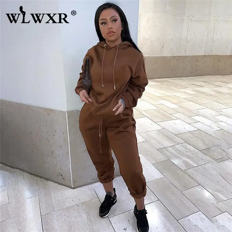 WLWXR Autumn White 2 Two Piece Sets Tracksuit Womens Outfits 2021 Sweatsuits For Women Black Cropped Hoodie And Long Pants Sets
WLWXR Autumn White 2 Two Piece Sets Tracksuit Womens Outfits 2021 Sweatsuits For Women Black Cropped Hoodie And Long Pants Sets