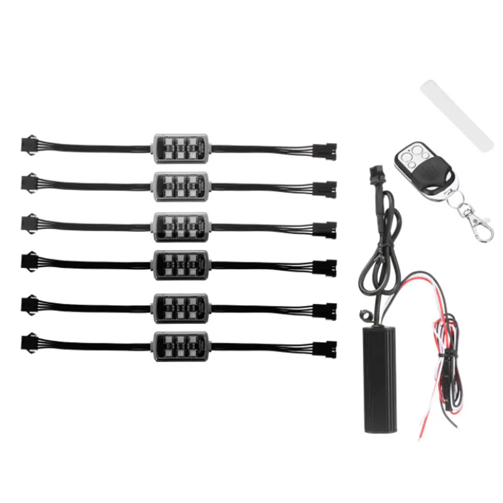 Motorcycle Car Atmosphere Light 6 RGB 36 LED Smart Brake Lights with Wireless Remote Control Moto Decorative Strip Lamp Kit
Motorcycle Car Atmosphere Light 6 RGB 36 LED Smart Brake Lights with Wireless Remote Control Moto Decorative Strip Lamp Kit