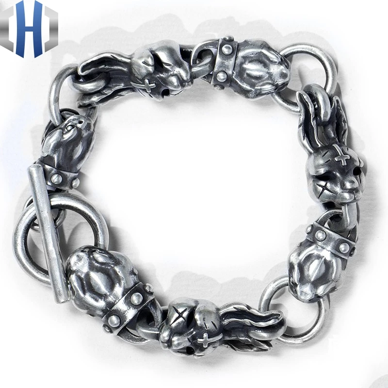 Original Design Handmade Silver Personality Rabbit Bracelet 925 Silver Bracelet
Original Design Handmade Silver Personality Rabbit Bracelet 925 Silver Bracelet