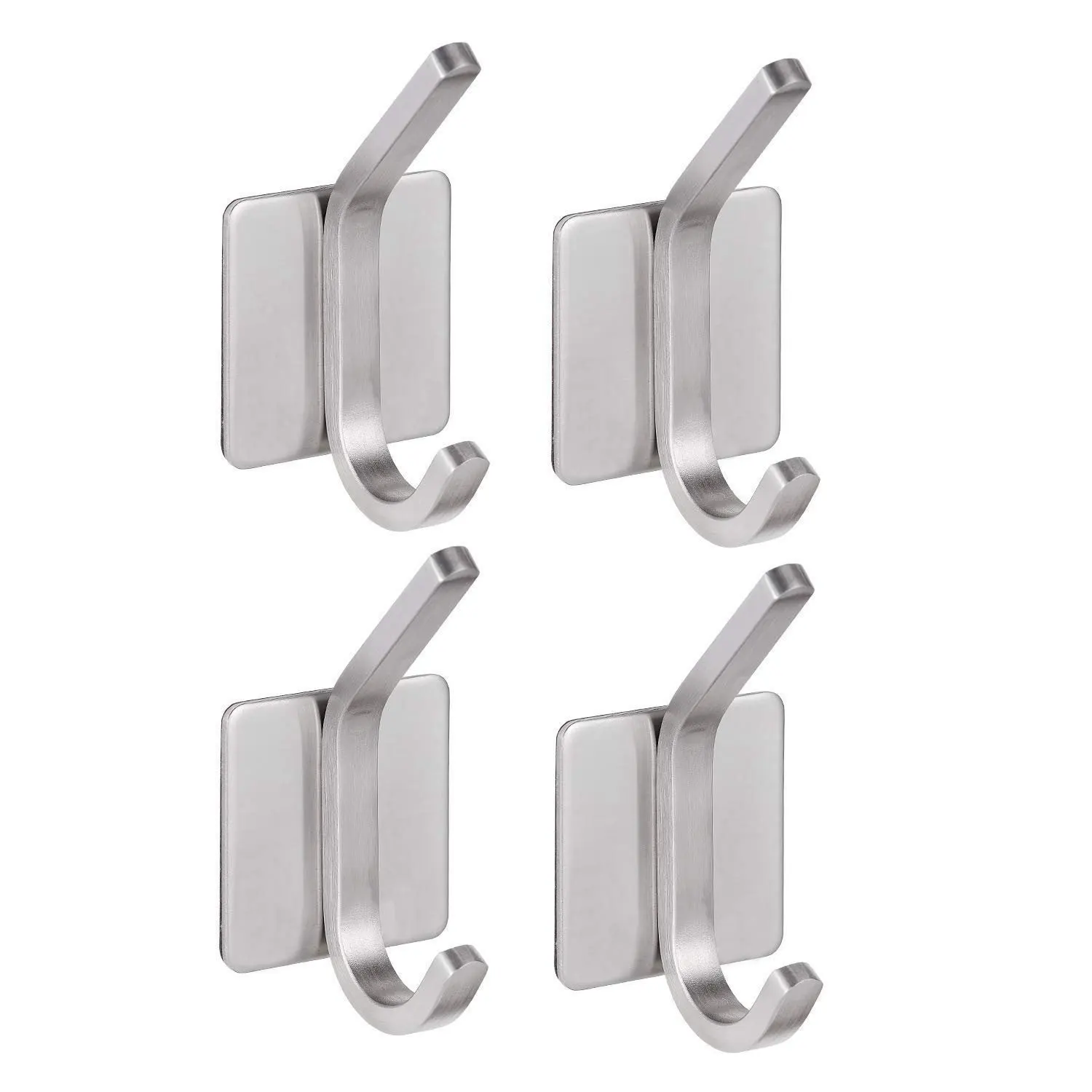 4 Pack of Self Adhesive Hooks Hat Towel Robe Coat Stick-up Stainless Steel Hanger for Kitchen Bathrooms Lavatory Closets Max 3KG | Дом и сад
