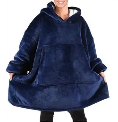 New Oversize Blanket Hoodie Women Winter Fleece Warm Hooded Sweatshirt Adult Solid TV Blankets with Sleeves Outdoor Pocket Robe
New Oversize Blanket Hoodie Women Winter Fleece Warm Hooded Sweatshirt Adult Solid TV Blankets with Sleeves Outdoor Pocket Robe