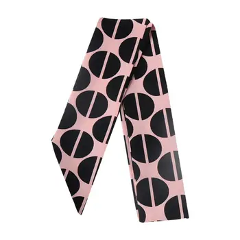 Minimalist Geometric Semicircle Print Neckerchief Women Contrast Color Skinny Neck Scarf Faux Silk Handbag Wrist Ribbon Headwrap
Minimalist Geometric Semicircle Print Neckerchief Women Contrast Color Skinny Neck Scarf Faux Silk Handbag Wrist Ribbon Headwrap